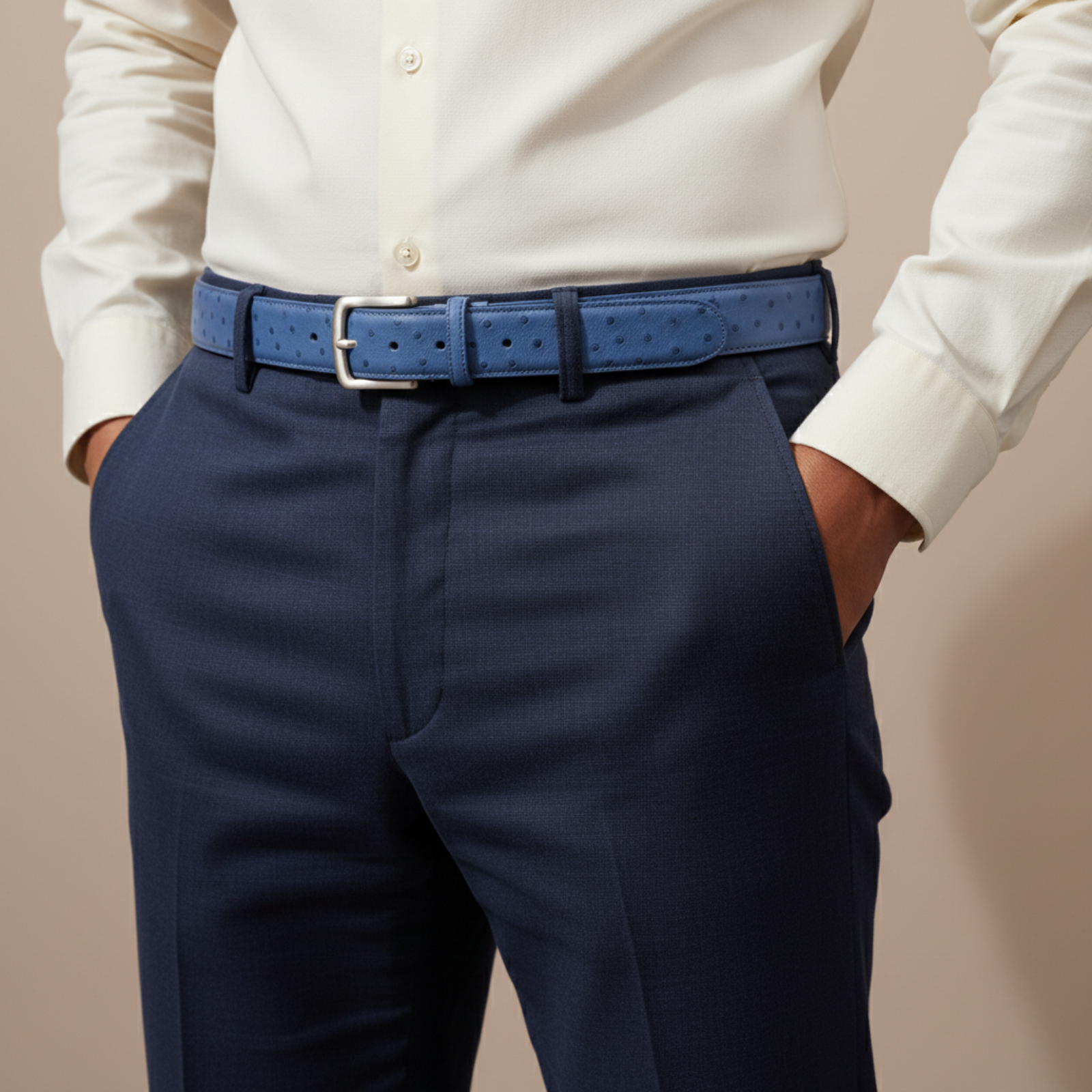 Ledergürtel dunkelblau LE10300-35-db