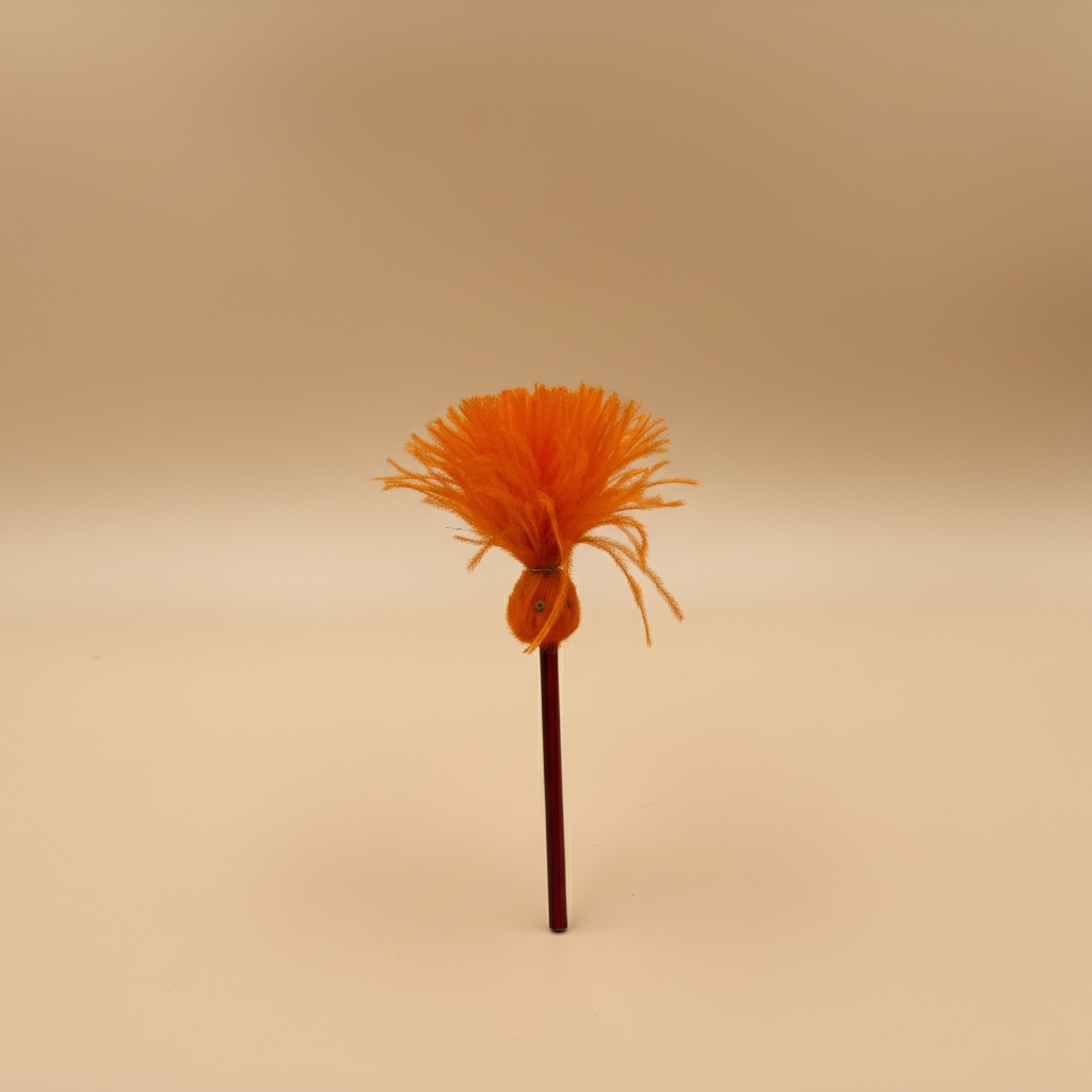 Straußenstaubwedel - heller 70cm Holzgriff