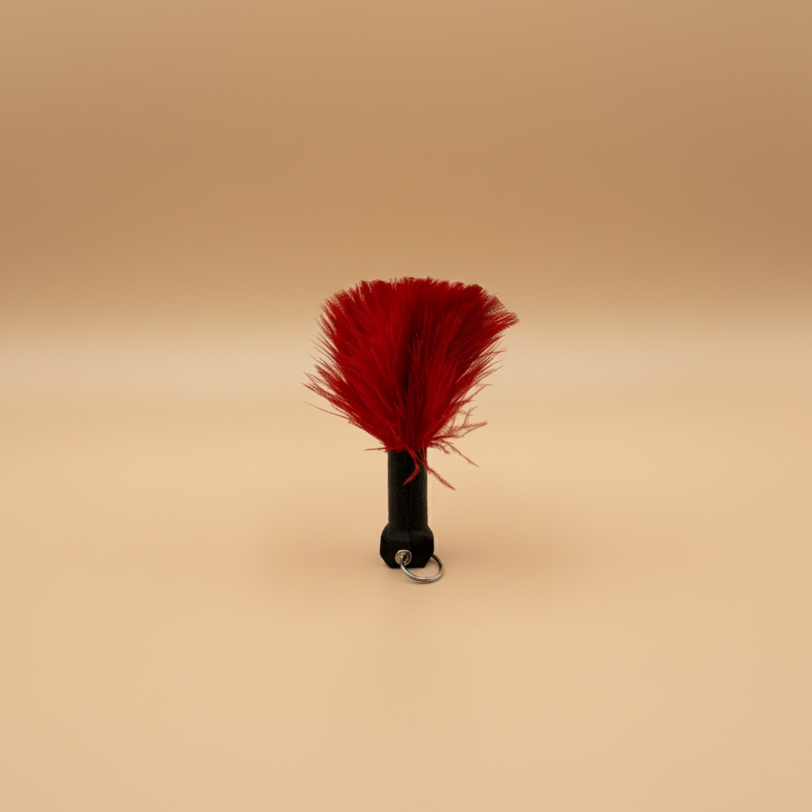 Staubwedel elfenbeinfarbene Federn - Holzgriff